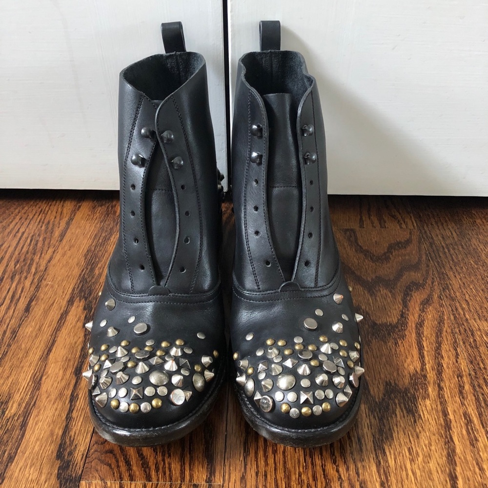 Sartore Leather Hand-Studded Boots sz37